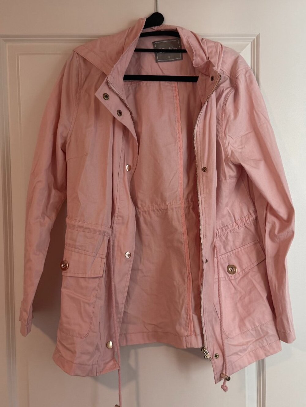 2Sable Pink Lightweight Hooded Utility Jacket